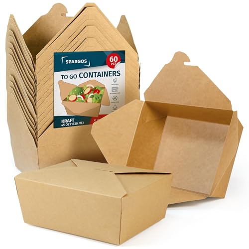 Takeout Storage Containers (Kraft 45oz 60pack)