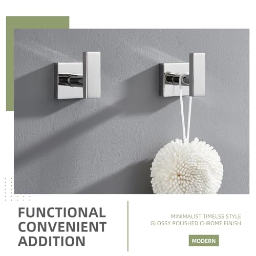 Towel Hooks for Bathroom (Polished Chrome)