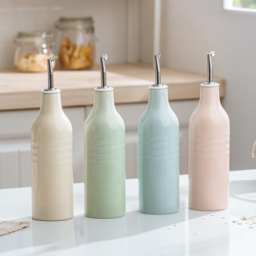 16oz Ceramic Oil Dispenser Bottle (Light Green / 1 Piece (Jupiter))