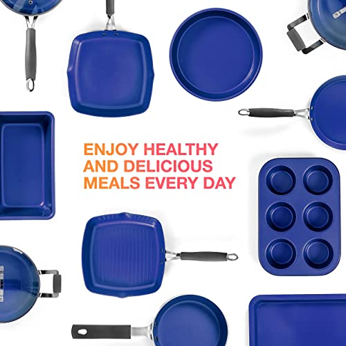 Mueller Sapphire UltraClad Kitchen Induction Pots and Pans Set (24 Piece / Sapphire)