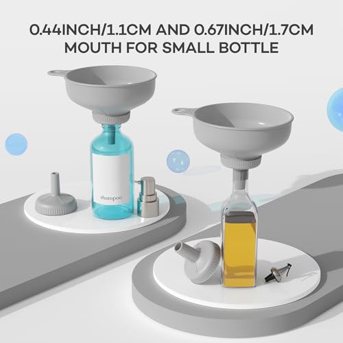 Wide Mouth Versatile Funnel for Kitchen Use for Filling Bottles (5 Count)