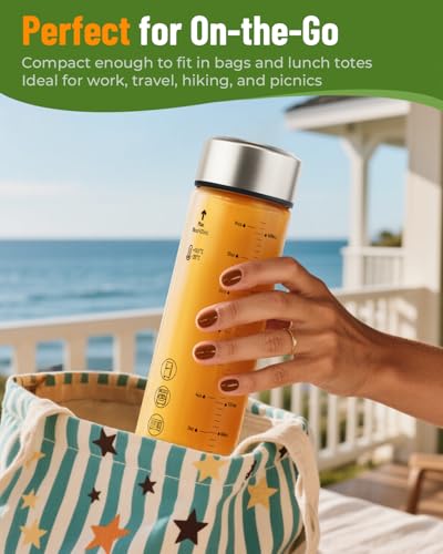 16oz Wide Mouth Glass Juice Bottles With Stainless Steel Lids 6 Pack (silver lid)
