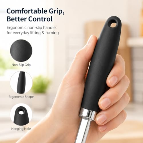 304 Stainless Steel Fish Spatula (Black-Fish Spatula)