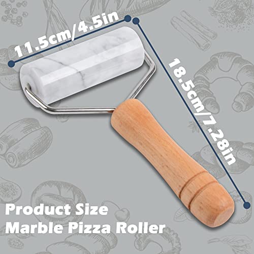 Small Marble Rolling Pin Pizza Roller (Type 2 White)