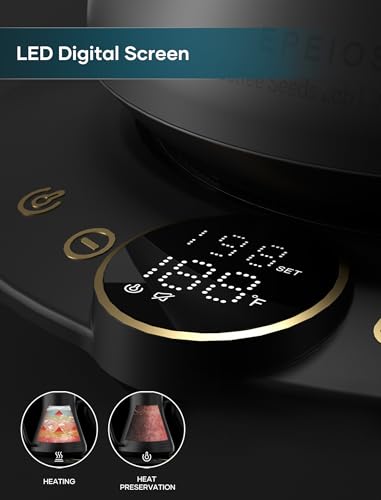 Gooseneck Electric Kettle with ±1℉ Temperature Control 0.9 Liter (Black Walnut)