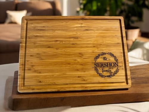 Handmade Personalized Cutting Board (Family Engraving)