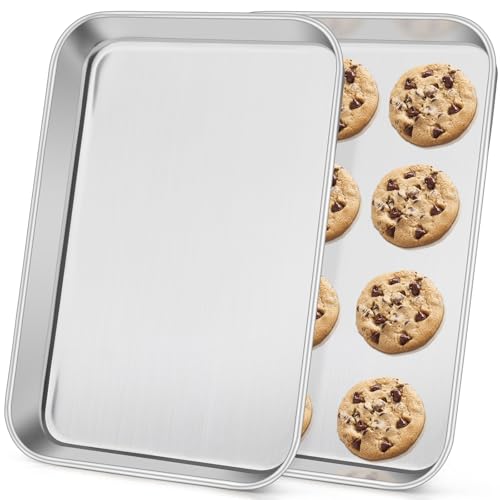 Non Toxic 9x13IN Stainless Steel Baking Quarter Sheet Pans (2 Count)