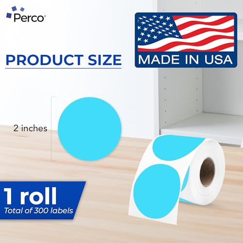 Light Blue Thermal Labels (Light Blue / 300 Stickers)