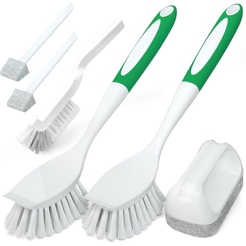 Dish Brush Cleaning Brush Set for Cleaning Groove Gap (Green)