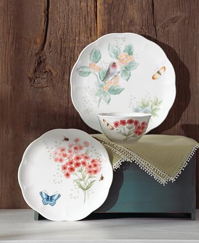 Butterfly Meadow Flutter Porcelain 12 (12-Piece Dinnerware Set)