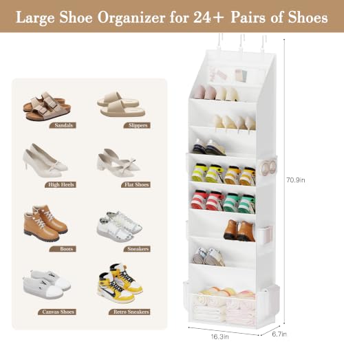 Shoe Storage Over the Door Shoe Organizer (White / 1 Pack)