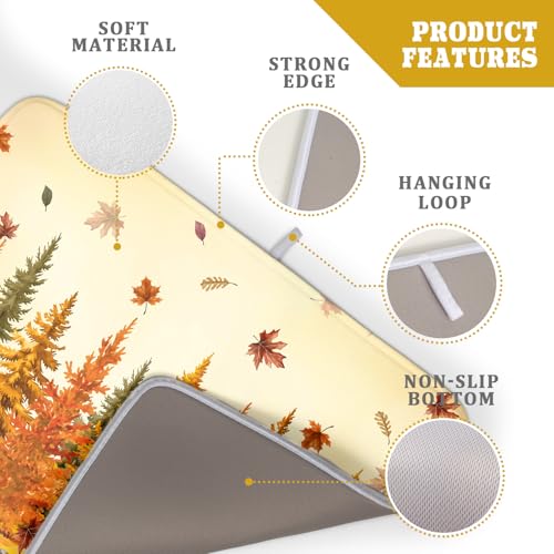 Autumn Forest Dish Drying Mat (Autumn Forest Yellow / 24" x 18")