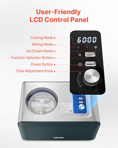 Automatic Ice Cream Maker with Built (Horizontal 1.5 Quart)