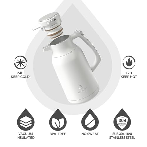 Thermal Coffee Carafe 68oz (White / 68 Ounces)