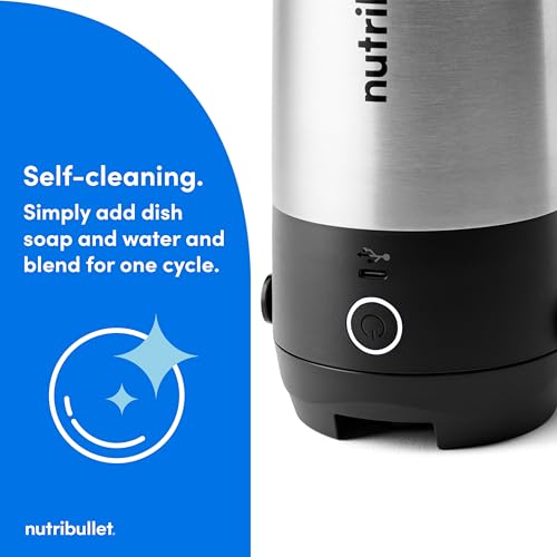 Flip Portable Blender with Insulated Cup (20 oz / Brushed Stainless)