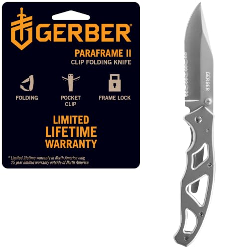 Gear Paraframe II EDC Folding Pocket Knife (0.5" / Paraframe II (Serrated Edge))