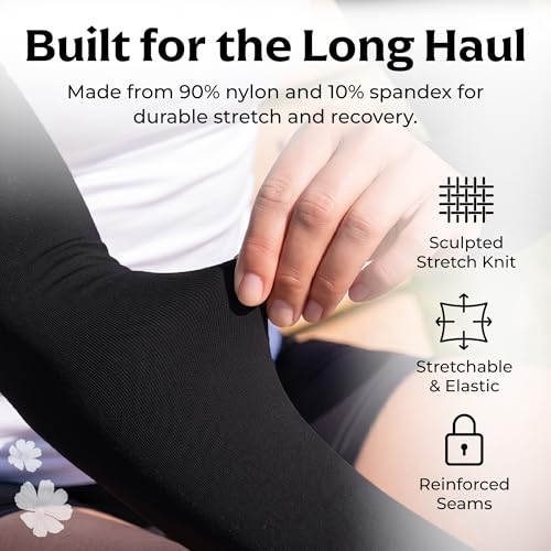 Women’s Cooling Arm Sleeves (1 Pair: Black / One Size)
