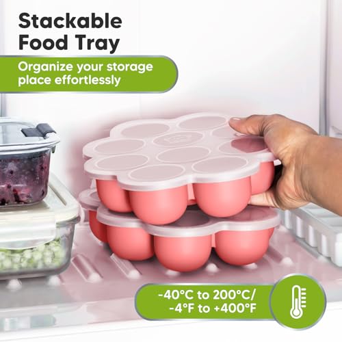 Silicone Food Freezer Trays with Lid (Blossom)