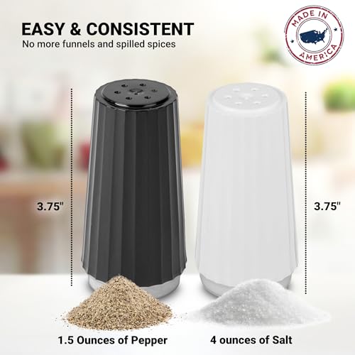 Disposable Salt and Pepper Shakers by Global Basics (48 Count)