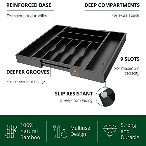 Luxury Bamboo Kitchen Drawer Organizer