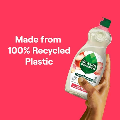 Dish Soap Liquid Summer Orchard Scent Pack of 6 Dishwashing Soap Dish Detergent Liquid Soap 19 oz (114 Fl Oz)