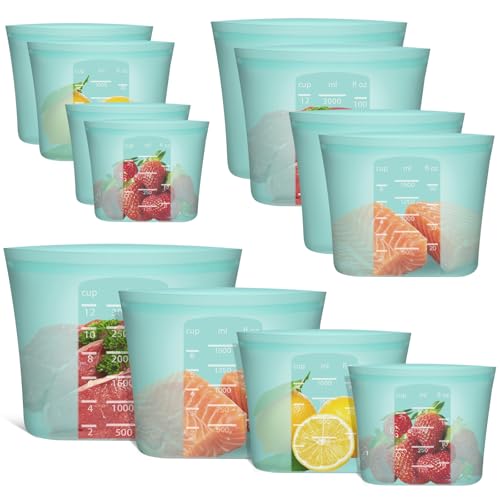 Reusable Storage Bag (Aqua | XL+M+S+XS | 8 Pack)