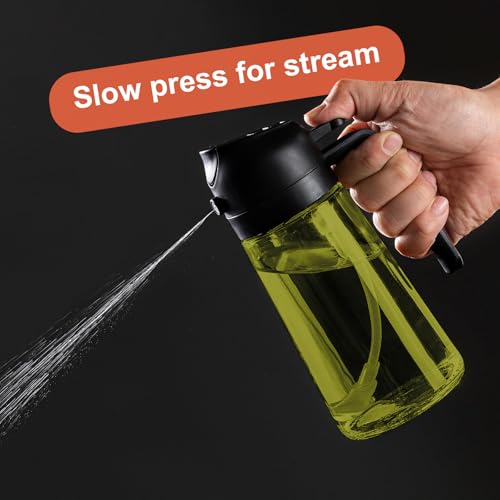 16oz 470ml Olive Oil Dispenser for Kitchen with Stickers (Light-Proof /w Stickers / Black&Green)