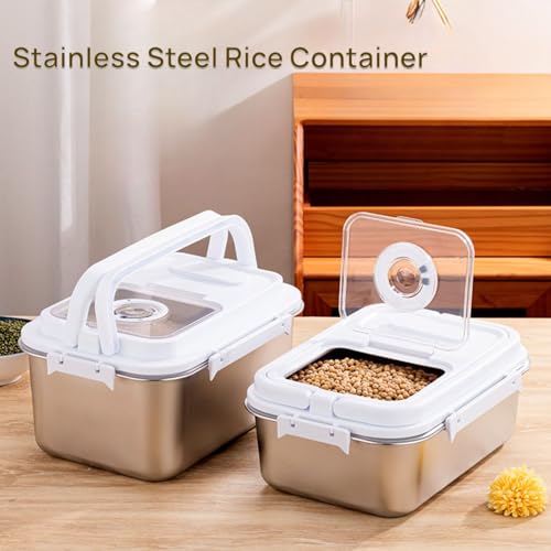 Stainless Steel Rice Container (20Lbs)