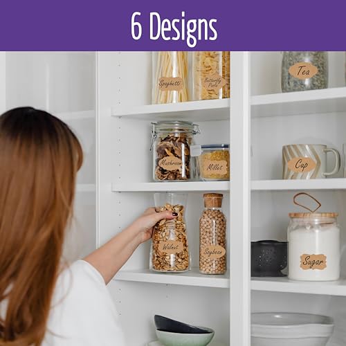 600 PCS Kraft Paper Stickers