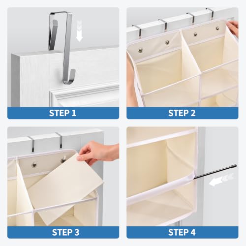 Over the Door Organizer (Beige / 1 Pack (Extra Large))