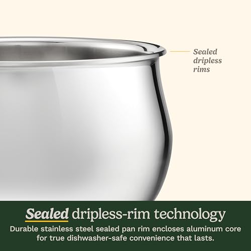 PureClad™ Triple Ply Stainless Steel 5.5 Qt. Saute Pan w (5.5 Quart Saute Pan)