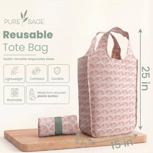 Reusable Grocery Bag (Rose Petals)