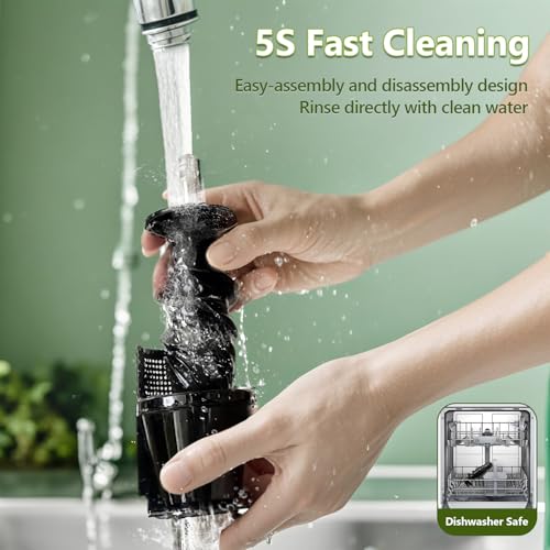 2-In-1 Masticating Fruit Vegetable Juicer Machine & Electric Coffee Grinder (Black)