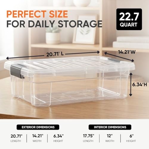 Storage Bins with Lids (22.7 Quart)