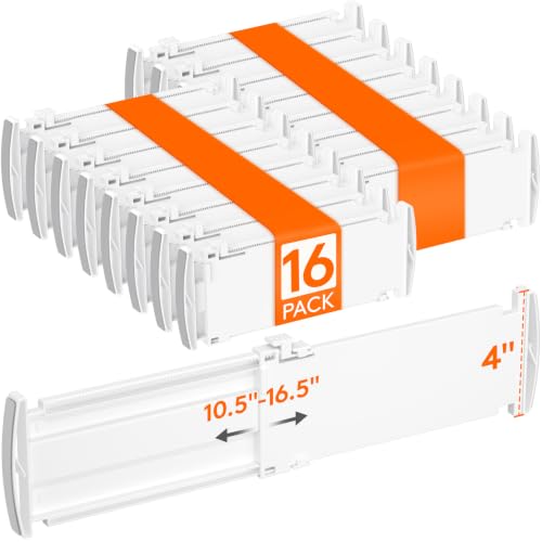16 Pack 4" High Drawer Divider (4"H, 10.5-16.5"L)