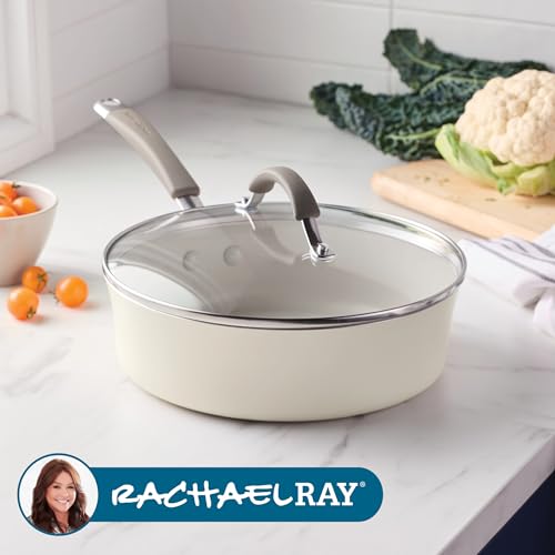 Cucina Ceramic Nonstick Saute Pan with Lid (Saute Pan (10") / Almond)