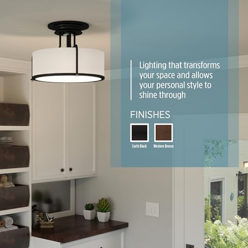 Rigel Semi Flush Mount Ceiling Light Fixture (Western Bronze)