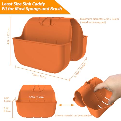 Sponge Holder for Kitchen Sink (Orange)