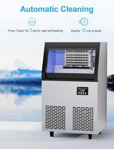 Commercial Ice Maker Machine (150lbs/24H / Commercial Ice Maker-Black)