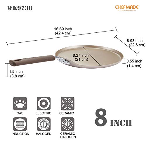 Crepe Pan with Bamboo Spreader (8" Aluminum)