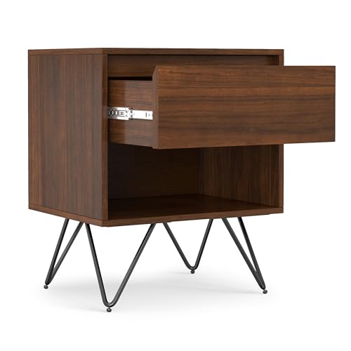 Hunter 20" Wide Bedside Table in Walnut Veneer (Walnut Veneer / 20 inch)