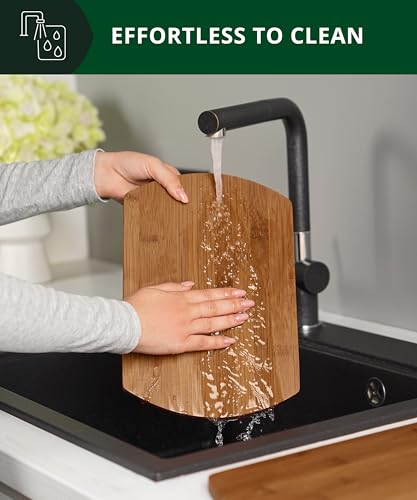 Wooden Cutting Boards for Kitchen Meal Prep & Serving (2-Piece / Carbonized)