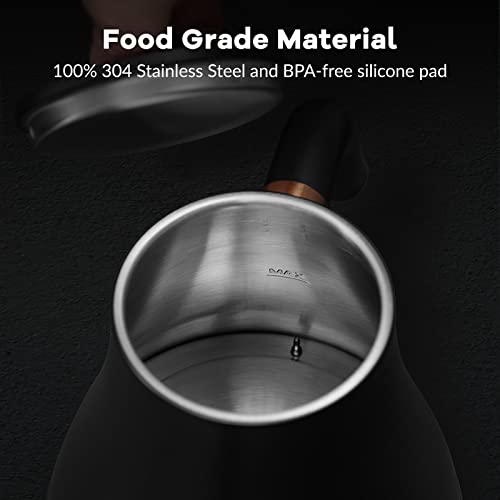 Electric Kettle Gooseneck Pour Over Kettle ±1℉ Temperature Control Quick Heating Water Boiler for Coffee & Tea & Formula Auto Shut Off Tea Kettle 1200 Watt (Matt Black)
