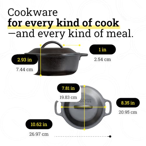 Cast Iron Dutch Oven with Loop Handle (2 Quart / Serving Pot)