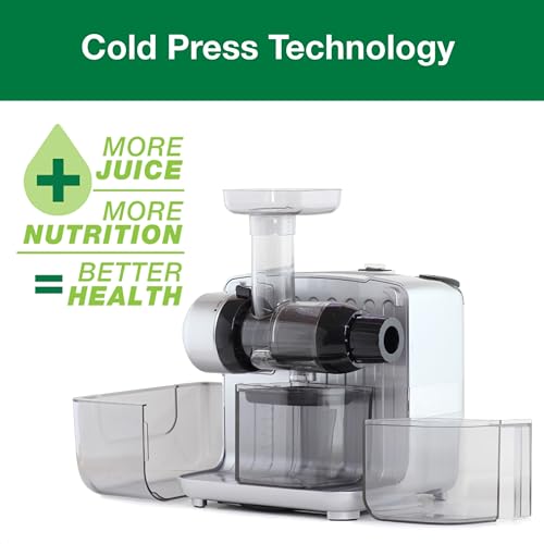 Juicer Cold Press 365 Slow Masticating Vegetable and Fruit Juice Extractor and Nutrition System Makes Nut Milks Baby Food and Sorbets (200-Watts / Silver)