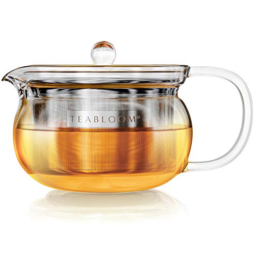Kyoto 2-in-1 Tea Kettle and Tea Maker – Glass Teapot with Removable Loose Tea Filter – Tea Connoisseur's Choice (12 FL OZ (1 CUP))