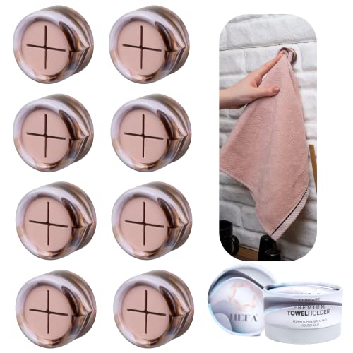 Towel Hooks Dish & Hand Towel Holder (8 Pack / Pink Candy)