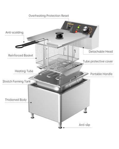 Deep Fryer with Single Basket (12.7Qt)