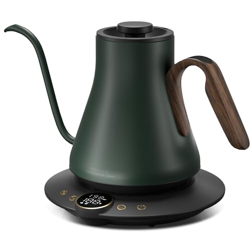 Gooseneck Electric Kettle with ±1℉ Temperature Control 0.9 Liter (Forest Green)