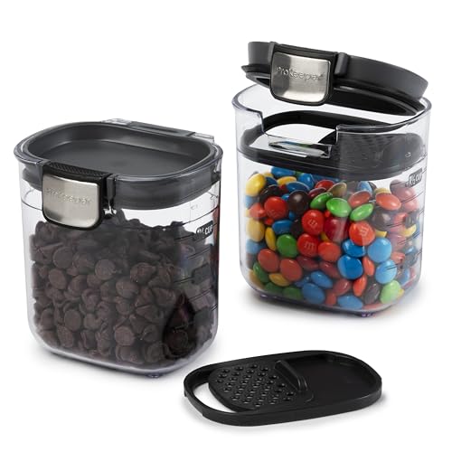 PKS 401 1.5 Cup Mini Prokeeper+ Airtight Silicone Seal Storage Container Great For Spices & Baking Acessories (2- Piece)